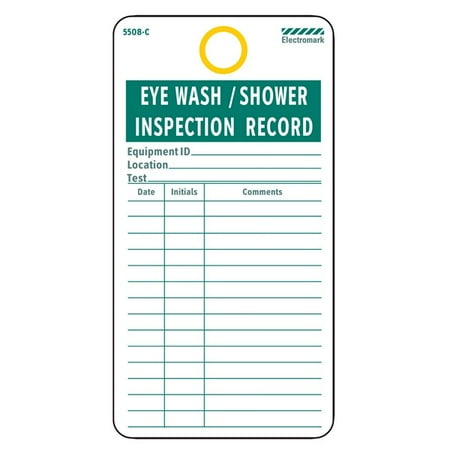 Eye Wash/Sh Inspection Rcd Tag, PK25 - Walmart.com