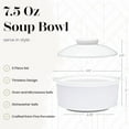 thumbnail image 2 of Vikko Small Soup Crocks With Lids, 7.5 Ounce White Soup Bowl with Cover, Set of 6 Soup Dishes, Dishwasher Safe, Sturdy Design, 2 of 2