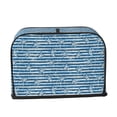 thumbnail image 2 of Lsque Ocean on Striped Print 2 Slice Toaster Cover , Kitchen Appliance Dustproof Protector , Toaster Protector Dustproof Kitchen Appliance Cover, 2 of 7