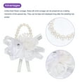 thumbnail image 3 of 3Pcs Wrist Corsage Artificial Flower Bracelets Rose Wrist Bride Groom Decorative for Wedding Ceremony Prom White, 3 of 5