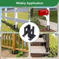 thumbnail image 4 of Heavy Duty Post Anchor - Stable Support Pergola - Mailbox Post Bracket, 4 Stable Pergola Anchors, Black Half Base for Steel Posts, 4 of 5