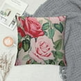 thumbnail image 2 of Nawypu  Watercolor Roses Throw Pillow Cover Elegant Floral Bud Petal Romantic Plant Curl Bloom Botanical Pillow Case Decorative Square Cushion for Home Couch Bed, 2 of 5
