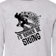 thumbnail image 4 of Inktastic Winter Skier Id Rather Be Skiing Long Sleeve Youth T-Shirt, 4 of 5