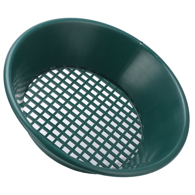 Gold Mining Pan, ABS Plastic 350mm Grid Design Gold Pan Green for Streams for Rivers for Gold Panning