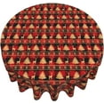 thumbnail image 2 of Christmas Tablecloth Red Plaid Round Tablecloth 60 Inch Deer Xmas Tree Snowflake Table Cloth for Outdoor Picnic Kitchen Table Decor Washable Waterproof Polyester Fabric Table Cover for Holiday Party, 2 of 6