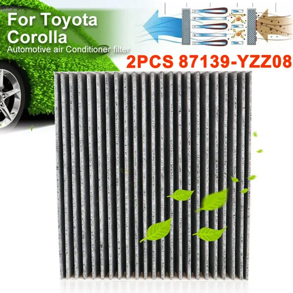 2PCS Cabin Air Filter For Toyota Tundra Yaris Sienna RAV4 87139-YZZ20 87139-YZZ08