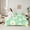 Green White, variant on jejeloiu Kawaii Floral Daisy 7 Pieces Bedding Comforter Set,Cartoon Flowers Blossom Full Bedding Set,Purple White Fitted Sheet Flat Sheet For Girls Teens,Super Cozy Room Decor Reversible