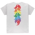 thumbnail image 2 of Halloween Rainbow Heart Unicorn Costume Pony Youth T Shirt White YXL, 2 of 2