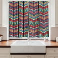 thumbnail image 2 of Ambesonne Abstract Kitchen Curtains, Colorful Rainbow Leaf, 55"x39", Multicolor, 2 of 3