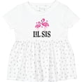 thumbnail image 3 of Inktastic Little Sister Girls Lil Sis Flamingo Girls Baby Dress, 3 of 5