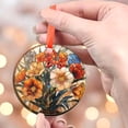 thumbnail image 4 of Flower Arrangement Christmas Ornament, Ceramic/Acrylic Ornament, Special Keepsake for Mother, Valentine Ornament Gift, Seasonal Festival Keepsake, Commemorative 2025, 4 of 5