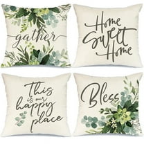 Spring Pillow Covers 18X18 4 Farmhouse Throw Spring Pillowcase Home Decor for Couch