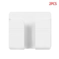 thumbnail image 1 of Langgg 2 Pieces Phone Charger Holder Wall Mounted Remote Hanging Storage Box Controller Storage Box Plastic Hanging Charger Stand, White, 1 of 9