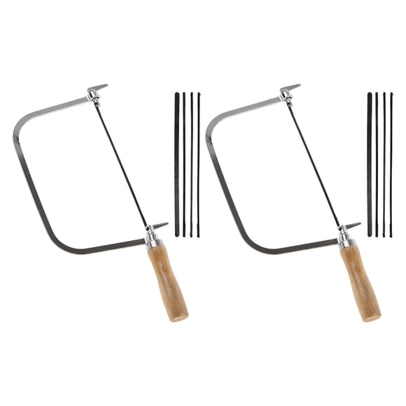 HEALEEP 2Sets Fret Saw for Wood Cutting and DIY Projects with Iron and Wood Grip