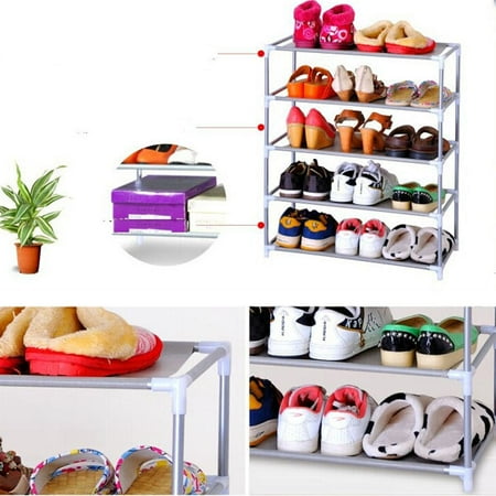 Stackable Shoe Rack - Asewin Metal Shoes Rack Stand Storage Organizer Fabric Shelf Holder Stackable Closet SPECIAL TODAY !