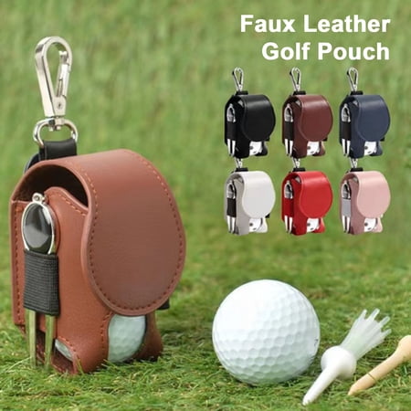 sunsanly Golf Ball Pouch Golf Ball Holder Tee Bag Portable Outfit Organizer Bag Golf Accessories for Divot Repair Tool Tee Golfball