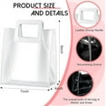 thumbnail image 6 of NOGIS 3 Packs Transparent Gift Bags Heavy Duty Clear Plastic Bridesmaids Gift Bag with Handle Small Liquor Gift Wrap Tote Bag for Bridal Party, Baby Shower, Wedding Favor (7" x 4" x 8",White), 6 of 7