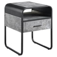 thumbnail image 1 of Mesa auxiliar cuadrada con cajón Table Acme, color gris hormigón, 1 of 8