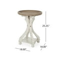 thumbnail image 6 of Noble House Miyanna Fir Wood Accent Table, Distressed White, Natural, 6 of 7