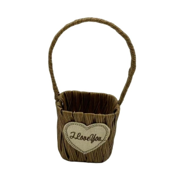Cesta de niña de las flores, organizador de almacenamiento, decoración, cesta de picnic para coleccionar 8 cm x 10 cm x 23 cm