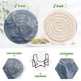 thumbnail image 7 of 6 Pcs Drink Coasters with Holder 3.94in Woven Coasters for Drinks Glass Mapleleaves Coaster Set for Protection Table, 7 of 7