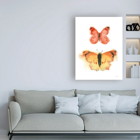 Trademark Fine Art 'Watercolor Butterflies IV' Canvas Art by Shirley Novak