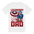 thumbnail image 2 of Captain America Mens Legendary Dad T-Shirt, 2 of 6