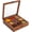 Square, variant on Wooden Spice Box Organizer Square Masala Dabba 9 Compartment Seasoning Herb Container Cabinet Pantry Drawer Rack Storage Countertop Shelf Gift For Kitchen Home Cooks Display Set Organiser