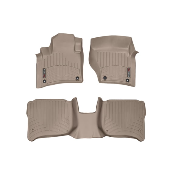 WeatherTech Custom Fit FloorLiners compatible with Touareg, Cayenne® - 1st & 2nd Row, Tan
