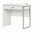 thumbnail image 3 of South Shore Interface Pure White Desk and 1 Flam White & Gold Chair Set, 3 of 8