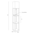 thumbnail image 5 of Brightech Maxwell Charger - Shelf Floor Lamp with USB Charging Ports and Electric Outlet - Tall, Narrow Tower Nightstand for Bedroom - Modern, Asian End Table with Light Attached - Black, 5 of 8