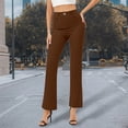 thumbnail image 4 of Business Casual Pants for Women 2025 Stretchy Flared Work Pants with Pockets High Waisted Womens Trousers, 4 of 7