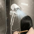 thumbnail image 4 of Silver Suction Cup Hair Dryer Holder Wall Mount, Bathroom Shelves For Styling Tools, Easy Install, 4 of 6