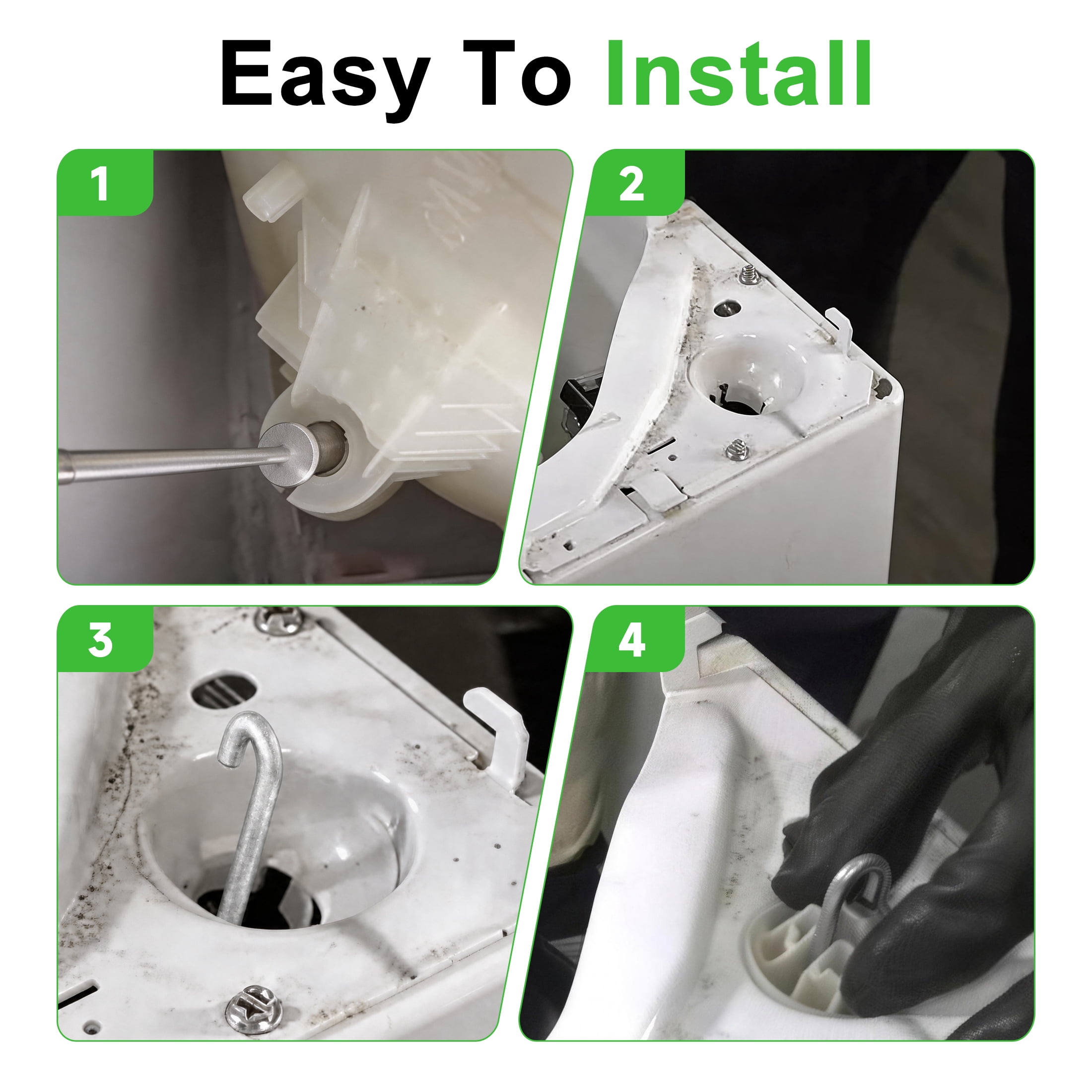 4 Pcs W11130362 Washer Suspension Rod Kit for Maytag, Kenmore, Amana Washing Machine