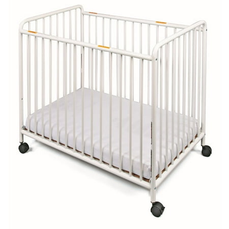 Foundations Chelsea Portable Crib with Mattress White