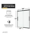 thumbnail image 5 of ANZZI Sliding Frameless Shower Door Stellar Series 76 in. H x 48 in. W Matte Black, 5 of 8