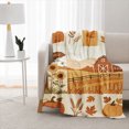 thumbnail image 2 of Rdsfhsp Farmhouse Pumpkin Flannel Fleece Blanket, Rustic Country Fall Throw Blanket, Soft Cozy Warm Blanket for Bedroom Sofa Decor 50"x40", 2 of 5