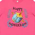 thumbnail image 4 of Inktastic Happy Hanukkah Dreidel and Laurels Youth T-Shirt, 4 of 5