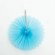 Unique Industries Blue Birthday 6" Flower Shaped Tissue Paper Hanging Pom Poms, 3 Count