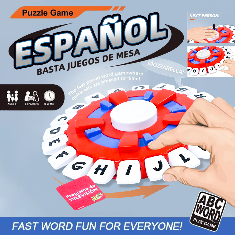 Spanish Enough Game Fast-paced Family Gathering Letter Toys For Adults Children Letters Learning Spanish Language Tables Games