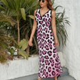 thumbnail image 3 of Vestido De Noche De Lujo Sin Mangas Para Mujer, Stripe Vestido De Fiesta, 3 of 5