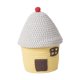 thumbnail image 3 of Cesta de almacenamiento tejida a mano, cesta para juguetes, multiusos, con tapa, contenedor para artículos diversos, hogar Gris y amarillo, 3 of 9
