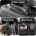 thumbnail image 3 of 2 PCS  Car Seat Headrest Hook, Car Purse Hook Car Hooks for Purses and Bags, Car Seat Back Storage Hook Double Hook Holder Car Organization Accessories(Black), 3 of 11