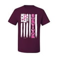 thumbnail image 2 of Survivor Awareness Flag Awareness Men's Graphic T-Shirt, Maroon, 4XL, 2 of 3