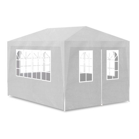 OnlineGymShop CB19002 10 x 13 ft. Outdoor Canopy Gazebo Party Tent with 4 Walls - White