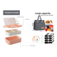 thumbnail image 2 of Box Lunch Con Topper Y Cubiertos Capacidad 1100ml+lunchbolsa Rosa, 2 of 4