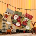 thumbnail image 4 of Linen Christmas Stocking Gift Charms Christmas Stockings Christmas Decorations Holiday Decorations Santa Claus, 4 of 9