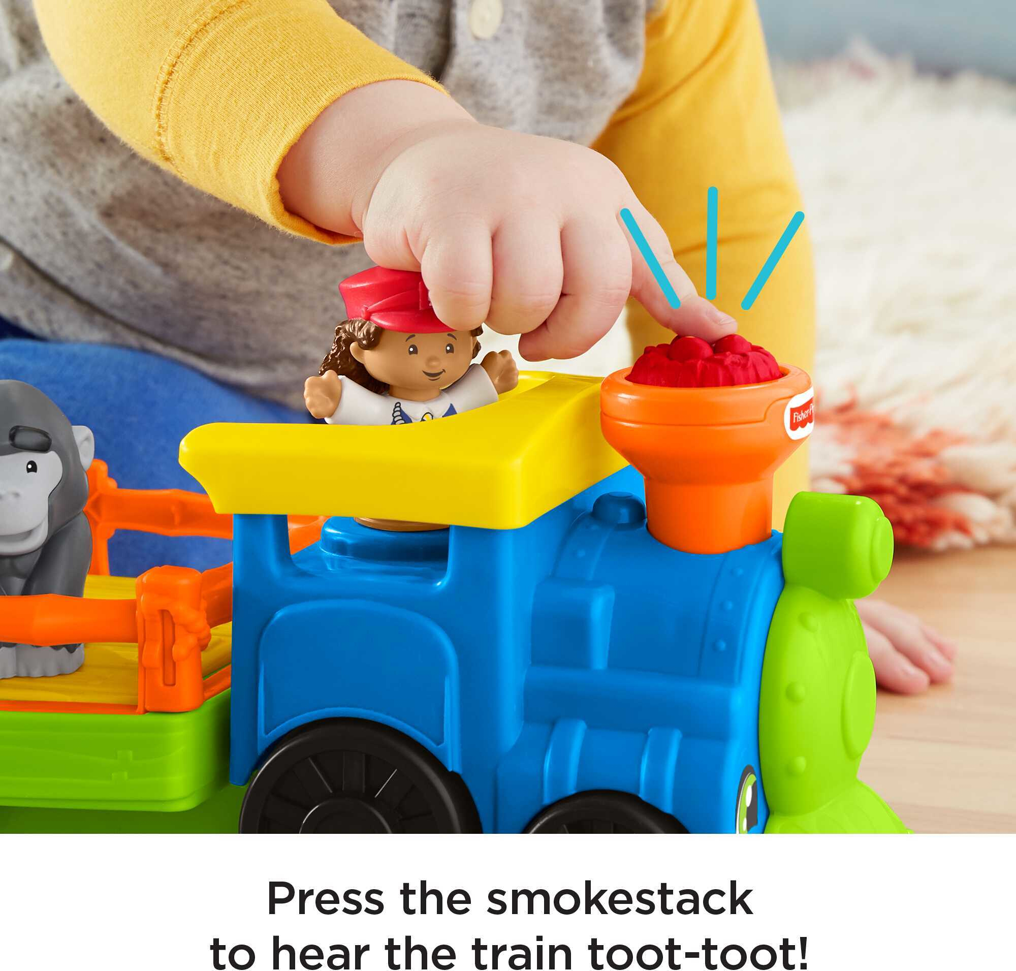 Fisher-Price Little People Choo-Choo Zoo Train with Music and Sounds for Toddlers, 3 Figures - image 4 of 7