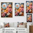 thumbnail image 4 of Designart "Vibrant Expression Of Zinnias Blossoms I" Zinnias Wall Decor, 4 of 7