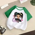 thumbnail image 2 of Toddler Girls Short Sleeve Shirt Graphic Cotton Tee Tops Relaxed Fit Kids Back To School Clothes Vacation Summer Blouse for Girls, 2 of 3